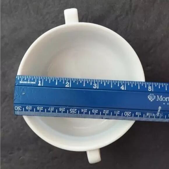 Williams Sonoma White Double Handled Cream Soup Bowl w/ Under Plate - Picture 4 of 5